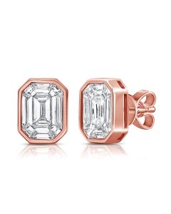 2.00CT PIE CUT DIAMOND STUD EARRINGS