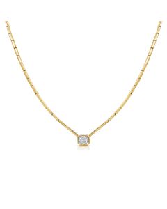 .35CT PIE CUT DIAMOND ILLUSION PENDANT NECKLACE