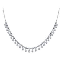 2.44CT DIAMOND PEAR STATION NECKLACE