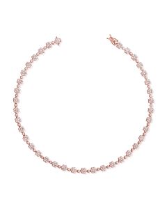 8.81CT DIAMOND FLOWER TENNIS NECKLACE