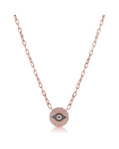 .57CT DIAMOND EVIL EYE PENDANT NECKLACE