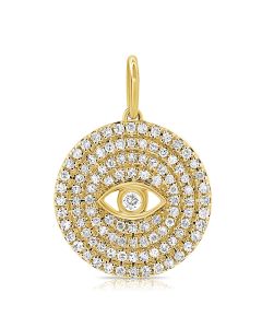 .24CT DIAMOND EVIL EYE PENDANT