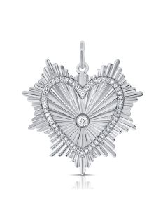 .20CT DIAMOND FLUTED HEART PENDANT