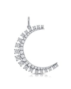 1.31CT DIAMOND MOON PENDANT