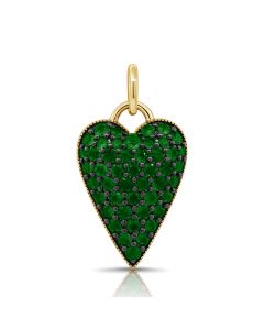 1.34CT EMERALD HEART PENDANT