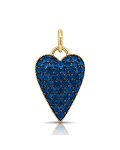 1.34CT SAPPHIRE HEART PENDANT