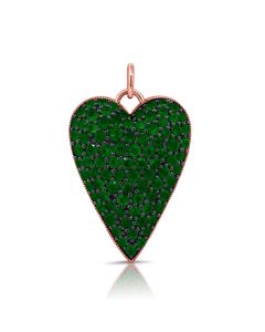 3.68CT EMERALD HEART PENDANT