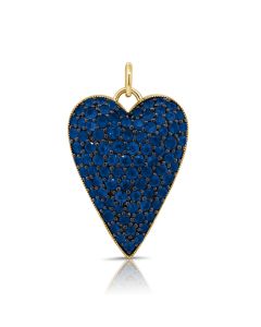 3.68CT SAPPHIRE HEART PENDANT