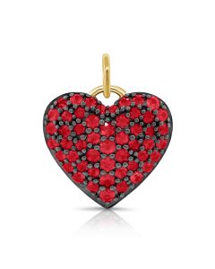 0.66CT RUBY HEART PENDANT