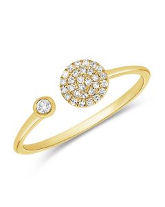 .12CT DIAMOND PAVE DISC WRAP RING