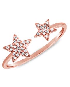 .07CT DIAMOND STAR WRAP RING