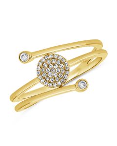 .13CT DIAMOND CIRCLE WRAP RING