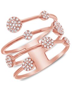 .21CT DIAMOND PAVE DISC WRAP RING