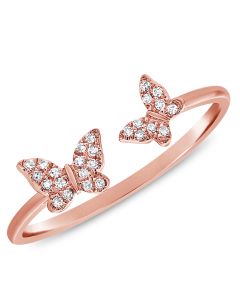 .07CT DIAMOND BUTTERFLY WRAP RING