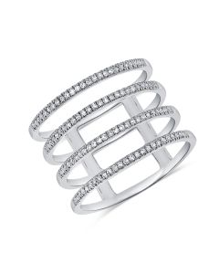 .25CT DIAMOND MULTI ROW RING