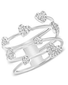 .28CT DIAMOND HEART WRAP RING
