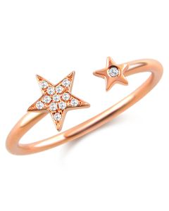 .04CT DIAMOND STAR WRAP RING