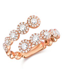 0.68CT DIAMOND ILLUSION WRAP RING