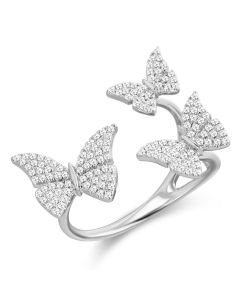 .35CT DIAMOND BUTTERFLY WRAP RING