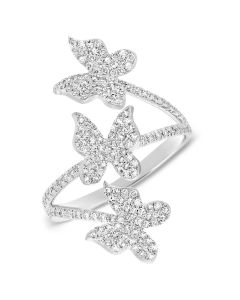 .49CT DIAMOND BUTTERFLY WRAP RING