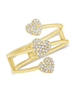 .18CT DIAMOND HEART WRAP RING
