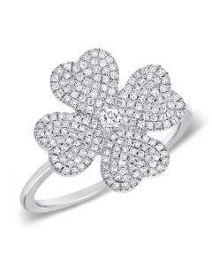 .42CT DIAMOND FLOWER COCKTAIL RING