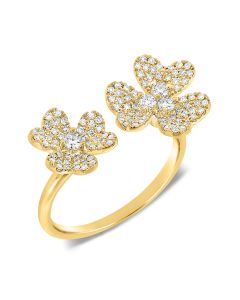 .43CT DIAMOND FLOWER WRAP RING