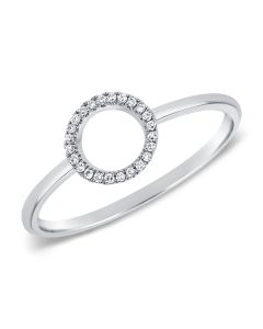 .06CT DIAMOND OPEN CIRCLE RING