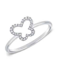 .07CT DIAMOND BUTTERFLY RING