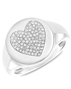 .21CT DIAMOND HEART PINKY RING