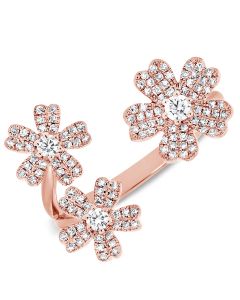 .41CT DIAMOND FLOWER WRAP RING