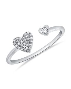 .08CT DIAMOND HEART WRAP RING