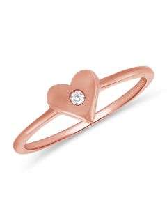 .03CT DIAMOND HEART RING