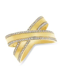 .34CT DIAMOND CROSSOVER RING