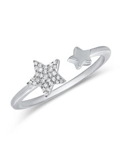 .07CT DIAMOND STAR WRAP RING