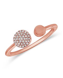 .08CT DIAMOND PAVE DISC WRAP RING