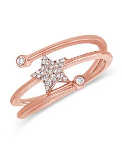 .10CT DIAMOND STAR BEZEL WRAP RING
