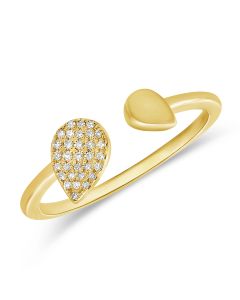 .07CT DIAMOND PEAR WRAP RING