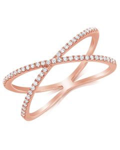 .14CT DIAMOND CROSSOVER RING