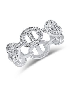 .21CT DIAMOND MARINER LINK CHAIN RING