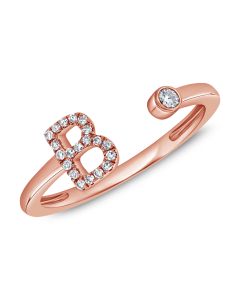 .10CT DIAMOND INITIAL B WRAP RING