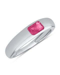 .59CT PINK SAPPHIRE SOLITIARE GYPSY RING