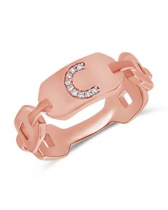 .03CT DIAMOND INITIAL C CHAIN RING