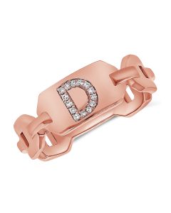 .05CT DIAMOND INITIAL D CHAIN RING