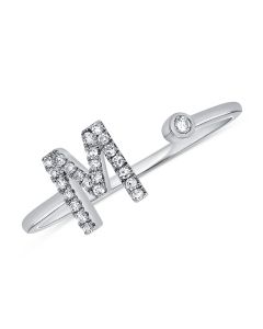 .10CT DIAMOND INITIAL M WRAP RING