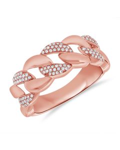 .25CT ALTERNATING DIAMOND LINK CHAIN RING