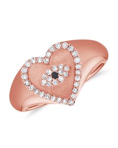 .14CT DIAMOND EVIL EYE PINKY RING