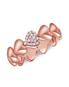 .07CT DIAMOND HEART RING