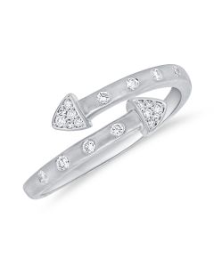 .14CT DIAMOND ARROW BEZEL SET WRAP RING