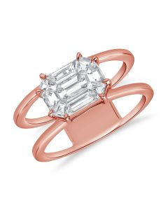 .96CT PIE CUT DIAMOND RING